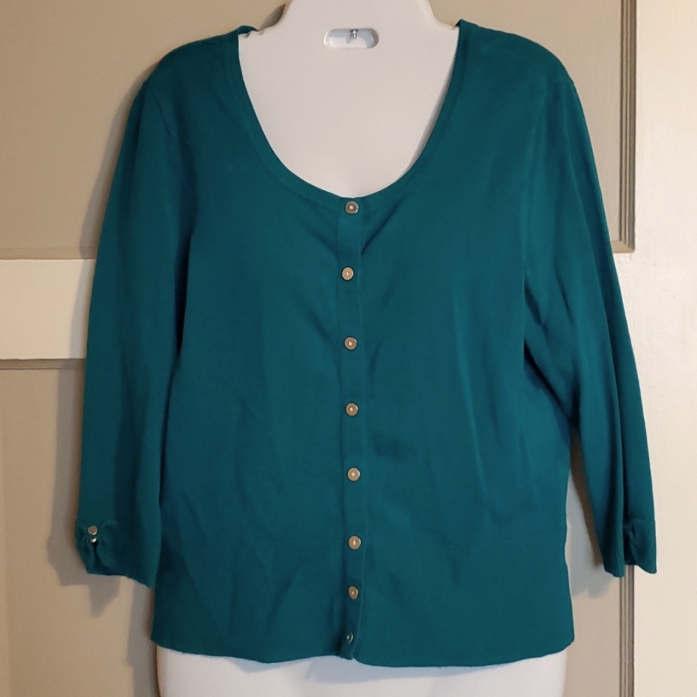 WHBM Kelly Green Cardigan